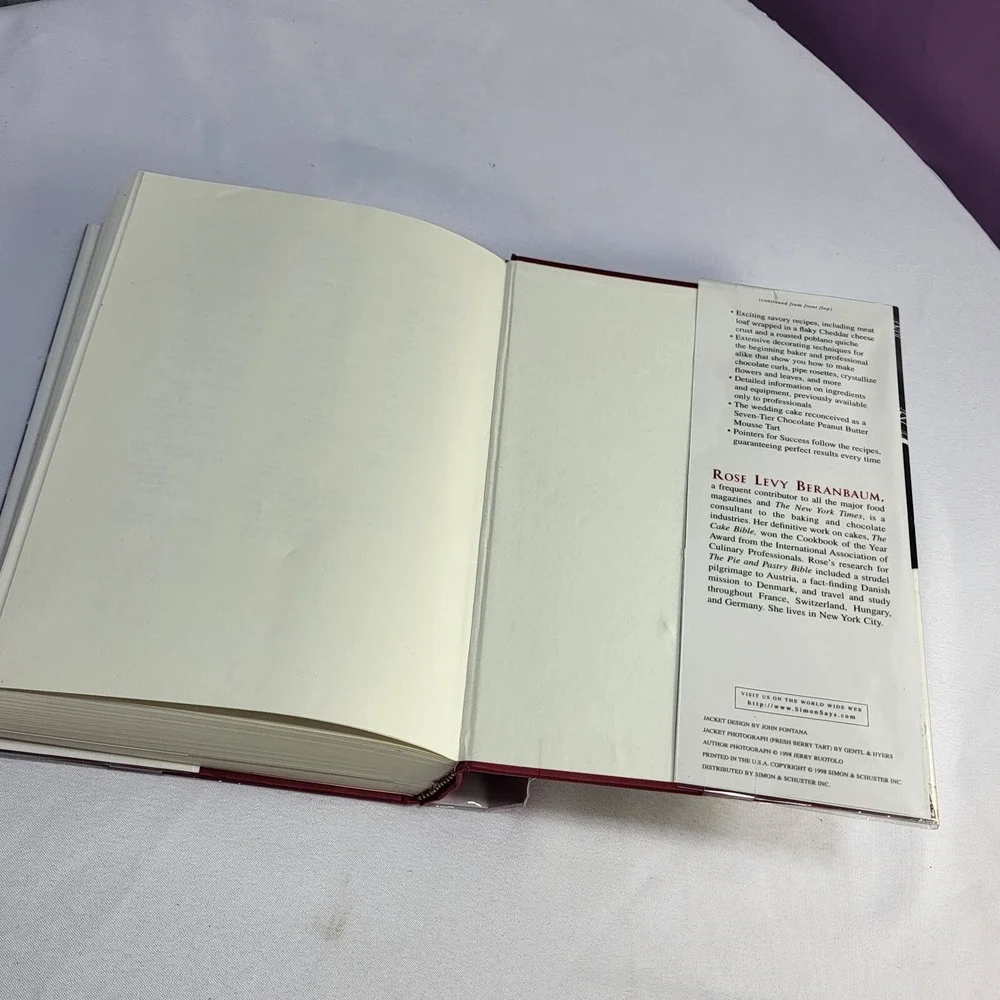 The Pie and Pastry Bible Rose Levy Beranbaum Cookbook